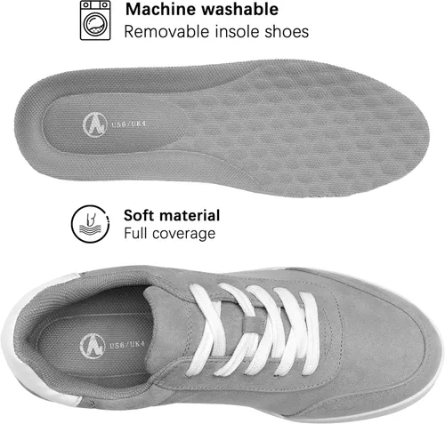 Vista 5 de Zapatos deportivos cómodos con cordones para mujer, zapatos de tenis casuales para mujer