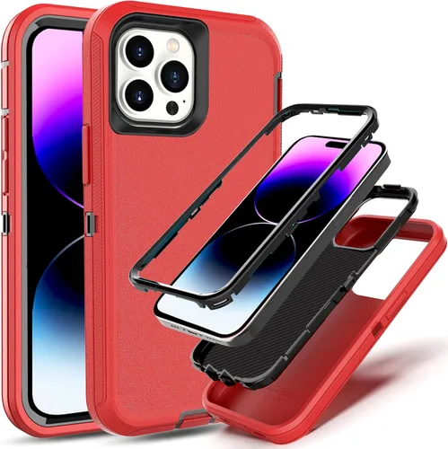 Vista 29 de YmhxcY para iPhone 12 mini / 13 mini Funda a prueba de golpes, caídas y polvo 3-en-1 Funda de protección resistente para teléfono 5.4" Funda