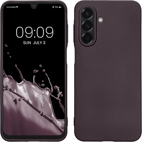 Vista 201 de kwmobile Funda compatible con Samsung Galaxy A12 - Funda protectora de silicona TPU suave y delgada - Verde oscuro mate