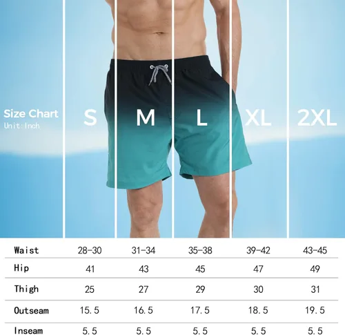 Vista 6 de zeetoo Traje de baño para hombre con forro de compresión de 5.5 pulgadas, pantalones cortos de natación de secado rápido