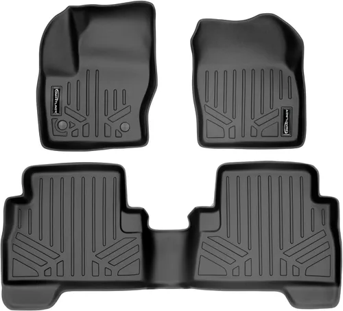 MAXLINER - Juego de alfombrillas de suelo de ajuste personalizado de 2 filas compatibles con Ford Escape 2013-2019