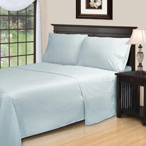 Vista 10 de Superior Juego de sábanas de algodón egipcio de 400 hilos, 1 sábana bajera elástica con bolsillo profundo, 1 sábana encimera, 1 funda de almohada