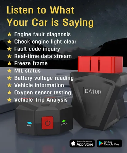 Vista 2 de Escáner OBD2 Bluetooth para iOS iPhone Android con botón de encendido/apagado para ahorrar batería del coche, herramienta de diagnóstico OBDII, lee
