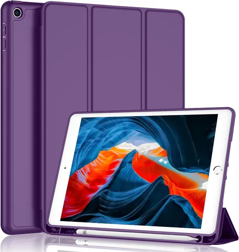 Vista 16 de iMieet - Funda para iPad de 9ª generación 2021/iPad de 8ª generación 2020 de 10.2 pulgadas con soporte para lápices, funda para iPad de 7ª
