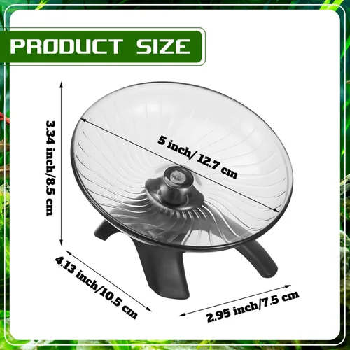 Vista 2 de Poen Juguete de rueda de cangrejos ermitaños, juguetes silenciosos de rueda para correr, accesorios de tanque, accesorio de jaula de animales