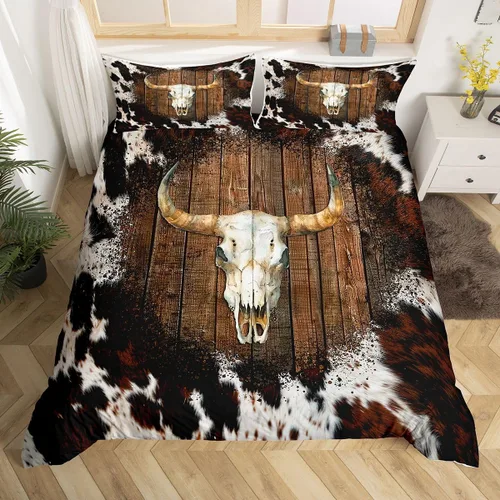 Vista 25 de Funda de edredón de oso de caza, tamaño individual, juego de ropa de cama rústica de animales del bosque para niños y niñas, funda de edredón a Oso