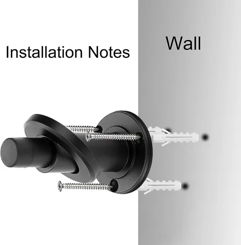 Vista 6 de Sumnacon Tope de puerta ajustable y resistente, tope de puerta moderno de acero inoxidable con amortiguador de goma, tope de puerta de metal montado