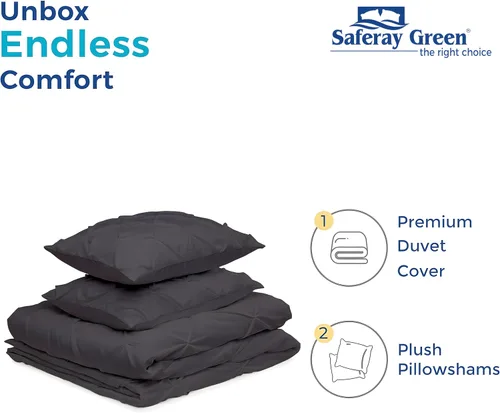 Vista 96 de Juego de funda de edredón color burdeos, tamaño individual, 1 funda de edredón con 2 fundas de almohada, 3 piezas, funda de edredón con cierre