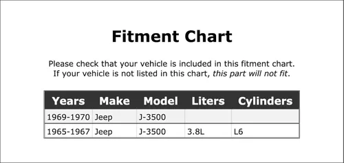 Cojinete del alternador del extremo del conmutador compatible con Jeep J-3500 3.8L L6 1965 1966 1967 1969 1970 PC-453553