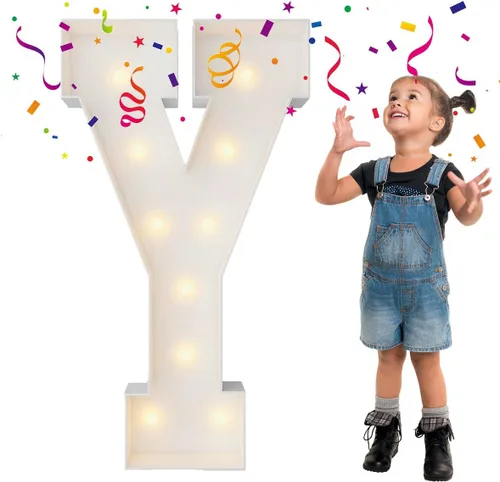 Vista 37 de 4 pies de alto, letras iluminadas con marco, letras enormes con marco, marco de globos en mosaico, letra grande para decoraciones de compromiso