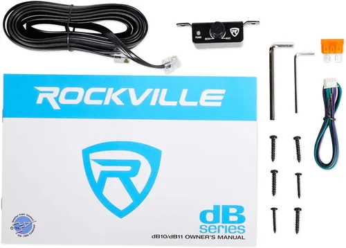Vista 9 de Rockville dB11 1400 W pico/350 W RMS Mono 2-Ohm Clase D Amplificador de coche, control remoto de graves con cable, tamaño compacto, bajo THD