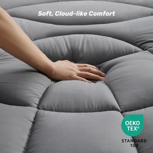 Vista 5 de Unikome Protector de colchón impermeable tamaño individual, funda de cama de microfibra suave y transpirable con bolsillo profundo