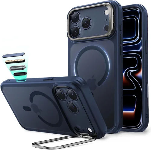 Vista 56 de ESR Funda para iPhone 14 Pro Max, Compatible con MagSafe, Funda Transparente para Teléfono con Soporte Stash Integrado para iPhone 14 Pro Max