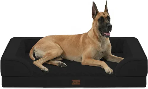 Vista 23 de Camas ortopédicas para perros grandes, cama de espuma viscoelástica impermeable para mascotas grandes con lados 89x56 cm, sofá para perros grandes
