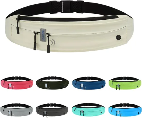 Vista 17 de WATERFLY Cinturón Riñonera para Correr: Paquete de Cintura para Corredor Maratón Jogging Deporte Ejercicio Fitness Soporte de Teléfono Cinturón
