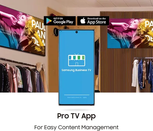 Vista 13 de Samsung BE43T-H Pro TV de 43 pulgadas Comercial Software de señalización digital fácil 4K HDMI USB Sintonizador Altavoces 250 nits