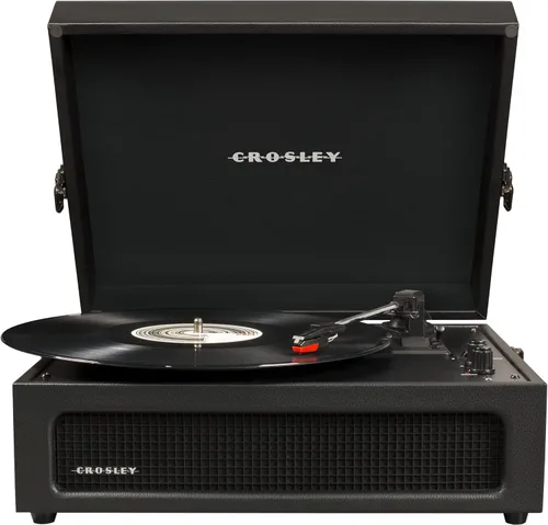 Vista 22 de Crosley CR8017B-DU Voyager - Tocadiscos de vinilo portátil vintage con entrada/salida Bluetooth y altavoces integrados, color duna