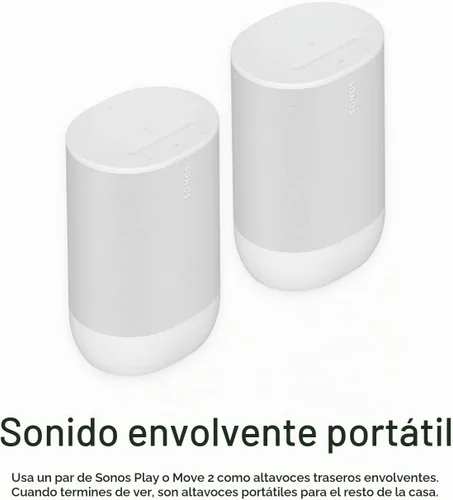 Vista 10 de Sonos Move 2 - Negro - Altavoz Bluetooth portátil inalámbrico