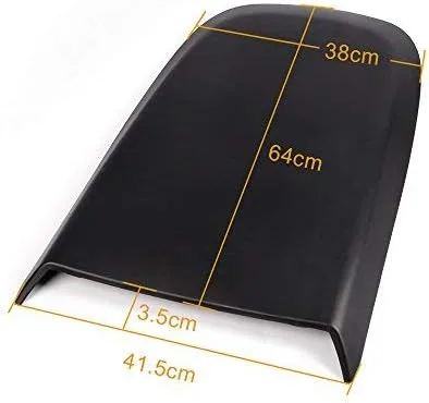 Vista 2 de Compatible con Ford Mustang GT V8 2005 2006 2007 2008 2009 estilo de carreras delantera estilo campana de ventilación de aire cucharas negro