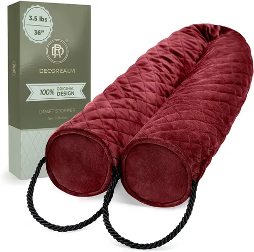 Tope para debajo de la puerta, bloqueador de corrientes de aire de puerta de 3.5 libras con peso con cuentas de cerámica para un sellado hermético,