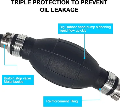Vista 3 de Conjunto universal de línea de combustible de 5/16" 8mm con bombilla de imprimación - Abrazaderas de manguera de acero para motores marinos fuera