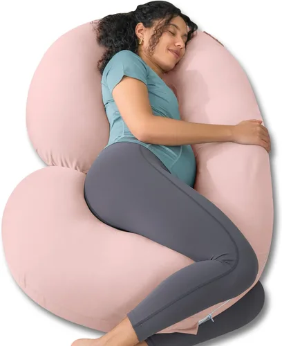 Vista 19 de INSEN Almohada refrescante de embarazo, almohada de maternidad con funda suave de Tencel, en forma de C para mujeres embarazadas y dormir de lado