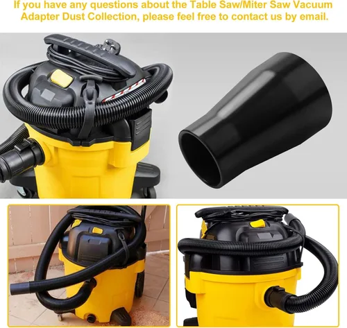 Vista 5 de Adaptador de vacío para sierra de mesa, 2 1/2 salida a 1 7/8, manguera de aspiradora para tienda Dewalt DWE7491RS DWE7491 colector de polvo