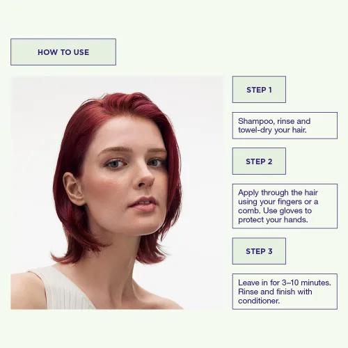 Vista 3 de Maria Nila, Color Refresh Bright Red, Red Hair Mask, Semi-Permanent Pigments, 100% Vegan & Sulfate/Paraben free