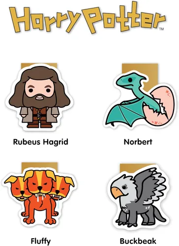 Vista 4 de Re-marks Harry Potter Crests, Profesores, Hogwarts 2 y Hagrid's Creatures Clips de página magnéticos, 4 juegos de 4 clips de página, 16 clips