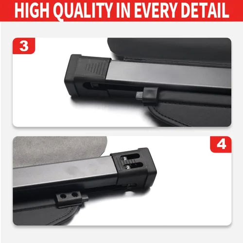 Vista 4 de Marretoo Cubierta de carga para Toyota Rav4 2006 2007 2008 2009 2010 2011 2012 para accesorios de Toyota Rav4, negra, retráctil, estilo de fábrica