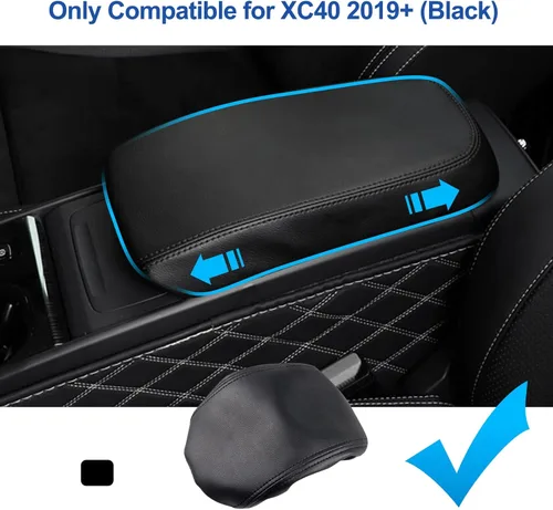Vista 2 de 2019-2025 2026 Cubierta de Consola Central para Volvo XC40 (Core/Plus/Ultra/Ultimate/Momentum/R-Design/Inscription), Funda de Respaldo de Brazo