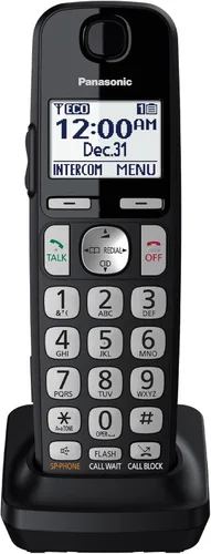 Vista 14 de Panasonic DECT 6.0 Sistema de teléfono inalámbrico expandible con contestador automático y bloqueo de llamadas, 2 teléfonos - KX-TGE432B (negro)
