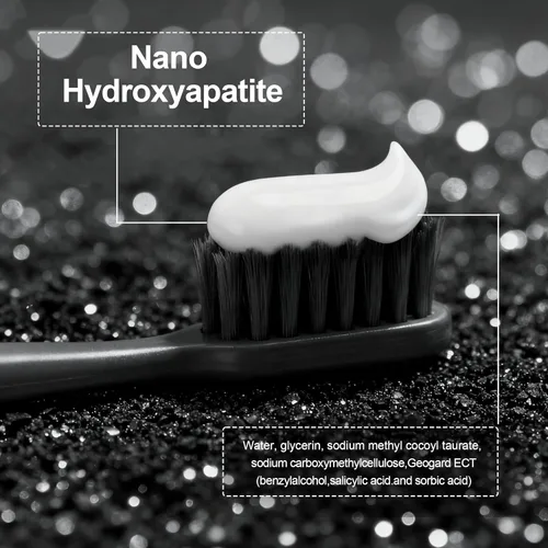 Vista 5 de Woadee Pasta de dientes nano hidroxiapatita para protección avanzada del esmalte, pasta dental sin flúor, adecuada para dientes sensibles