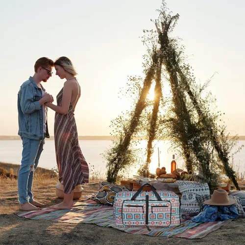 Vista 5 de Bolsa de viaje con compartimento para zapatos, unisex, resistente al agua