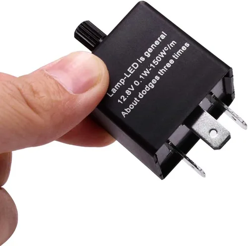 Vista 3 de CF13 JL-02 EP34 Relé de intermitente LED ajustable de 3 pines 12.8 V 0.1W-150W para luces de señal de giro hiperintermitente