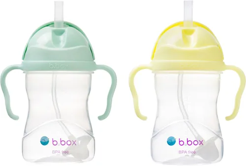 Vista 23 de b.box Vaso para beber con popote abatible, bebe desde cualquier ángulo, popote pesado, a prueba de derrames, a prueba de fugas y de fácil agarre