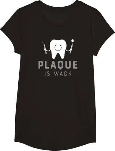 Vista 7 de Plaque is Wack Funny Dental Hygienist T-Shirt Asphalt Grey
