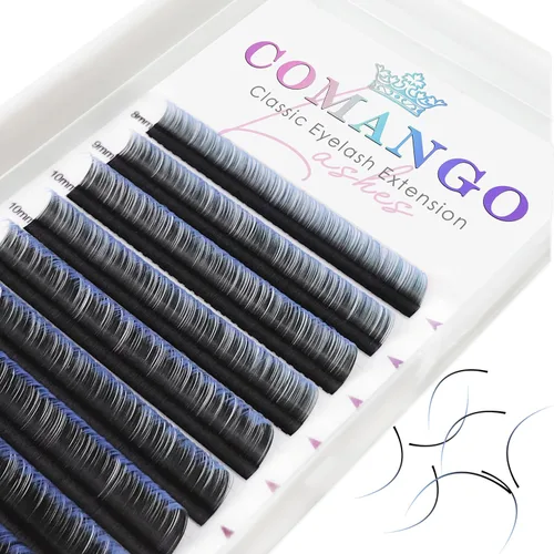 Vista 33 de CoMango Easy Fan - Extensiones de pestañas rizadas C/D de 0.05/0.003 in, pestañas de volumen que florecen automáticamente, color negro mate 2D-20D