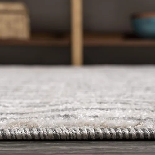 Vista 6 de JONATHAN Y Skoura - Alfombra moderna a rayas negritas beige/gris oscuro, 2 x 8 pulgadas, bohemio, casual, fácil de limpiar para sala de estar