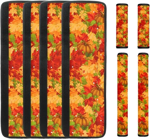 DISNIMO Fundas para manija de puerta de refrigerador con calabaza otoñal, 8 piezas Kithchen para nevera, microondas, horno, lavavajillas, protector