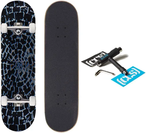 Vista 23 de [CCS] Patineta completa Madera de arce Grado profesional Totalmente montado con herramienta de patinaje y calcomanías Adultos, niños