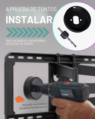 Vista 5 de ECHOGEAR Kit de gestión de cables en la pared para cables de alimentación y bajo voltaje – Oculta cables de TV detrás de la pared – Incluye módulos