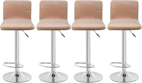Vista 25 de Fundas de asiento para taburete de bar de terciopelo, fundas cuadradas para taburete de bar, fundas para sillas de altura de encimera (2, negro)