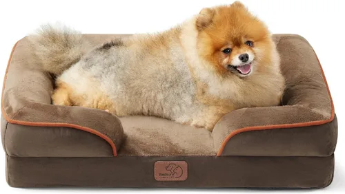 Vista 107 de Bedsure Cama ortopédica para perros de tamaño mediano – Cama lavable para perros medianos y gatos, impermeable, cómodo sofá para mascotas con funda