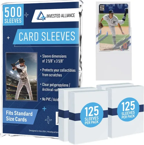 Vista 14 de Fundas de centavo prémium para tarjetas de intercambio, fundas suaves para tarjetas de béisbol, funda de plástico ultra transparente para tarjetas