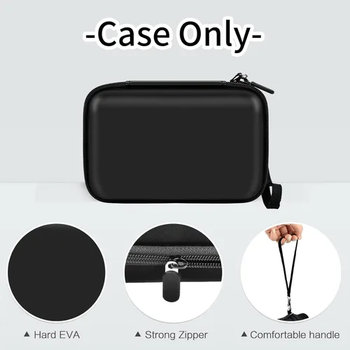Vista 2 de Funda rígida compatible con consola de juegos portátil de bolsillo analógico, bolsa de almacenamiento portátil para tarjetas de videojuegos, cable
