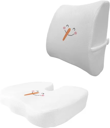 Vista 9 de Cinturón de Navidad de espuma viscoelástica para silla de oficina, asiento de automóvil, silla de ruedas, viajes, reduce la presión del coxis