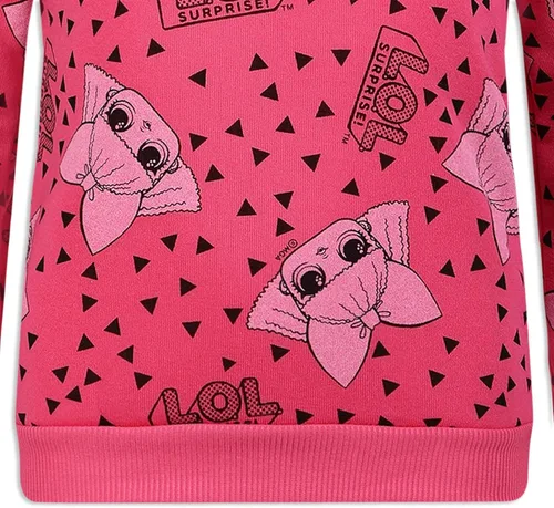 Vista 5 de L.O.L. Surprise! Diva Girls 2 Piece Pullover Hoodie and Pant Sets for Little and Big Kids Pink