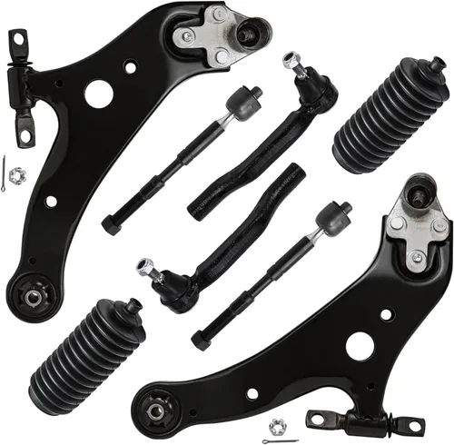 Vista 385 de Detroit Axle - Kit de brazos de control delanteros 2WD de 8 piezas para Ford F-150 Lincoln Mark LT 05-08, 4 brazos de control superior e inferior