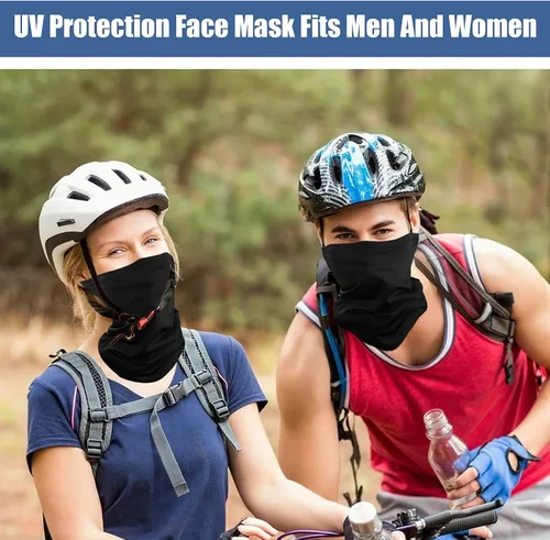 Vista 7 de Máscara facial con protección UV para el sol, polaina de cuello reutilizable, pasamontañas